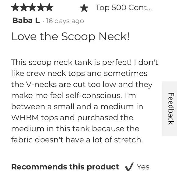 WHBM Metallic Scoop Neck Tank - Picture 4 of 8